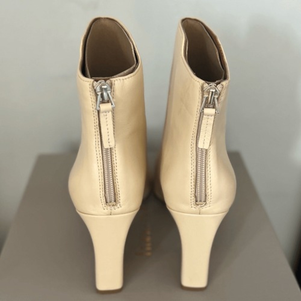 FRANCO SARTO Venture Leather Bootie Boot, Beige/White, Block Heel, Size‎ 9, NWT - Picture 4 of 16